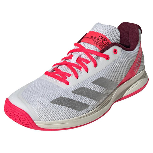 Men`s Courtflash Pickleball Shoes White and Lucid Red ADIDAS 6.5 White