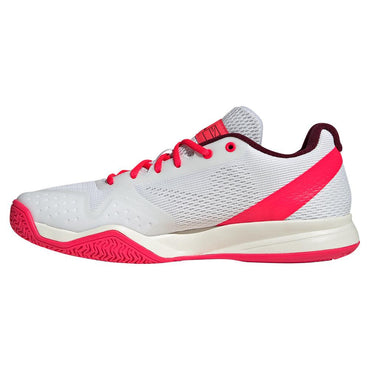 Men`s Courtflash Pickleball Shoes White and Lucid Red ADIDAS