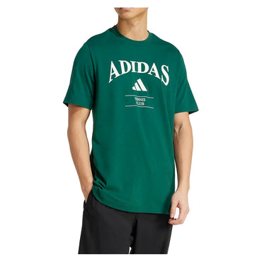 Men`s Heritage Graphic Tennis Top Collegiate Green ADIDAS