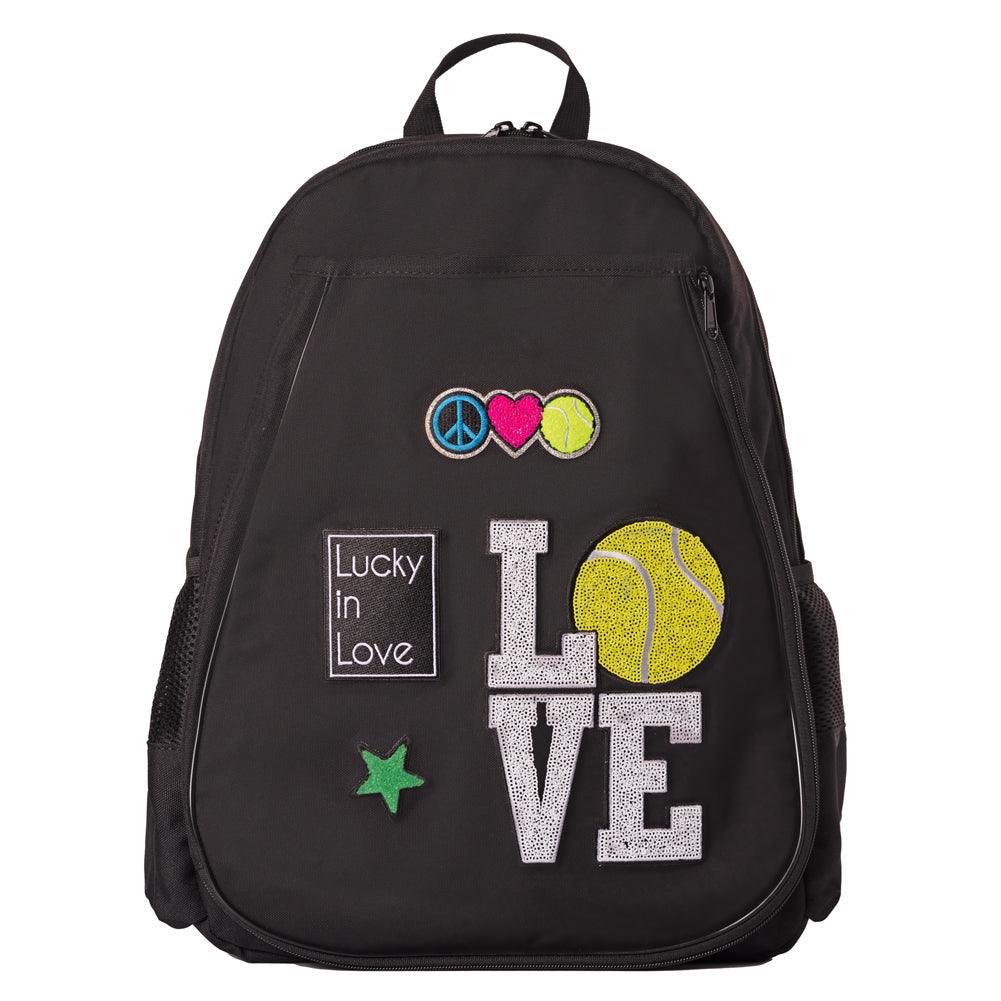 Juniors` Lucky x Supermix Patch Tennis Backpack Black LUCKY IN LOVE