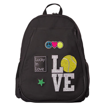 Juniors` Lucky x Supermix Patch Tennis Backpack Black LUCKY IN LOVE ONE_SIZE Black