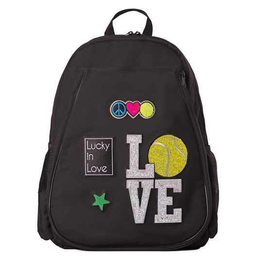 Juniors` Lucky x Supermix Patch Tennis Backpack Black LUCKY IN LOVE ONE_SIZE Black