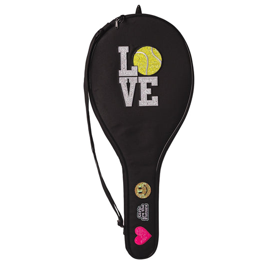 Juniors` Lucky x Supermix Patch Tennis Racquet Sleeve Black LUCKY IN LOVE ONE_SIZE Black