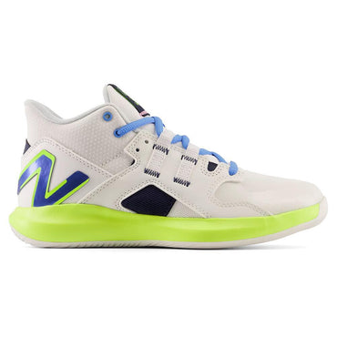 Juniors` Coco CG1 Tennis Shoes White and Hi-lite Top Tennis Shoes NEW BALANCE 12Y