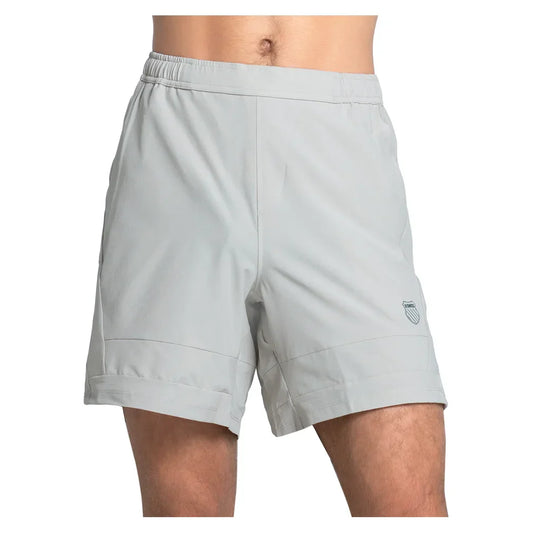 Men`s Ripstop 7 Inch Tennis Short Zinc K-SWISS S Grey