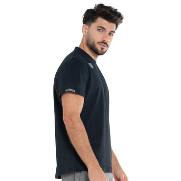 Men's Tech Pique Tennis Crew Black Mens Apparel K-SWISS M
