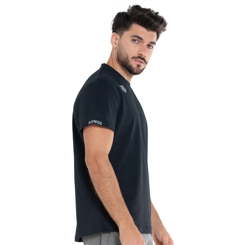Men's Tech Pique Tennis Crew Black Mens Apparel K-SWISS M