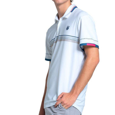 Men`s So Cal Short Sleeve Tennis Polo Malibu Blue K-SWISS
