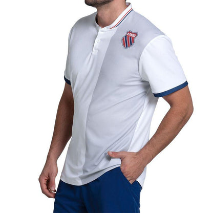 Men`s Tradition Henley Short Sleeve Tennis Top White MENS APPAREL K-SWISS