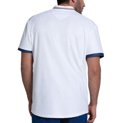 Men`s Tradition Henley Short Sleeve Tennis Top White MENS APPAREL K-SWISS
