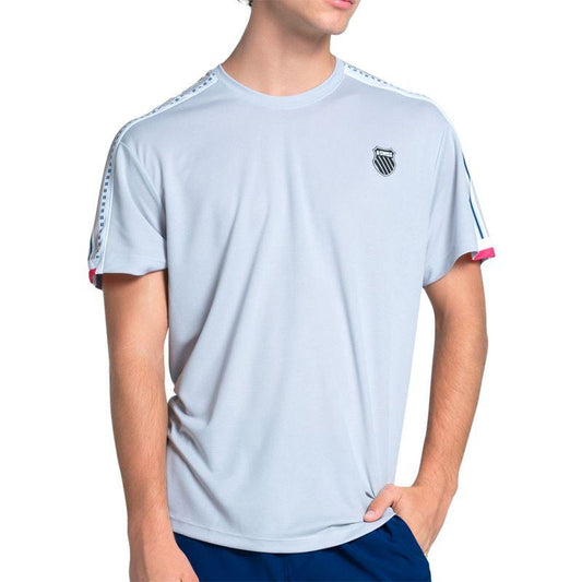 Men`s Short Sleeve Tennis Top K-SWISS S Gray