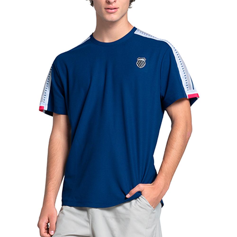 Men`s Short Sleeve Tennis Top K-SWISS S Blue