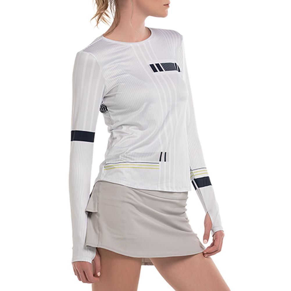 Women's Accelerate Long Sleeve Tennis Top Meteorite Womens Apparel K-SWISS XS