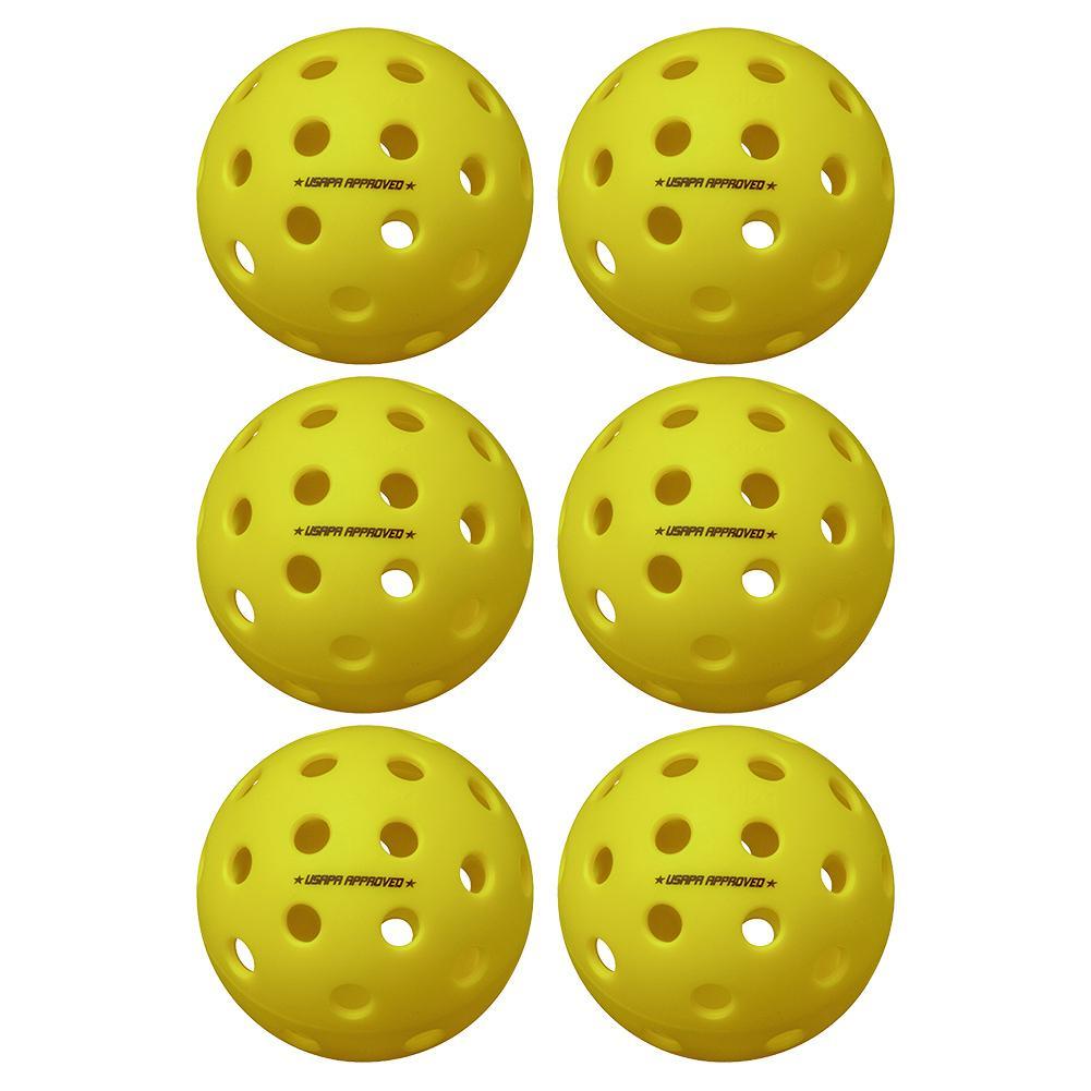 Pure 2 Outdoor Pickleballs Yellow 6-Pack Pickleballs ONIX
