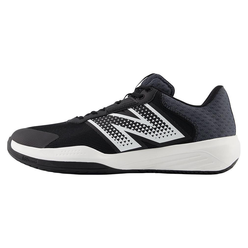 Men's 696v6 D Width Tennis Shoes Black and White Shoes NEW BALANCE 7.5