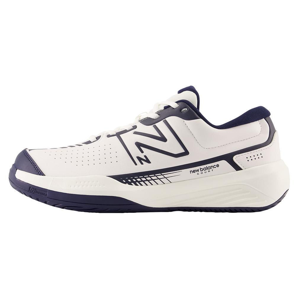 Men's 696v5 D Width Tennis Shoes White and Navy Shoes NEW BALANCE