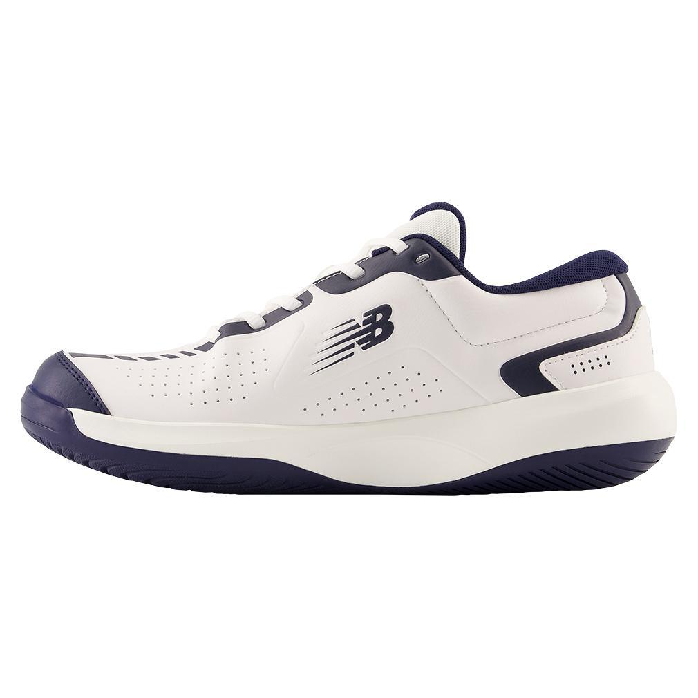 Men's 696v5 D Width Tennis Shoes White and Navy Shoes NEW BALANCE