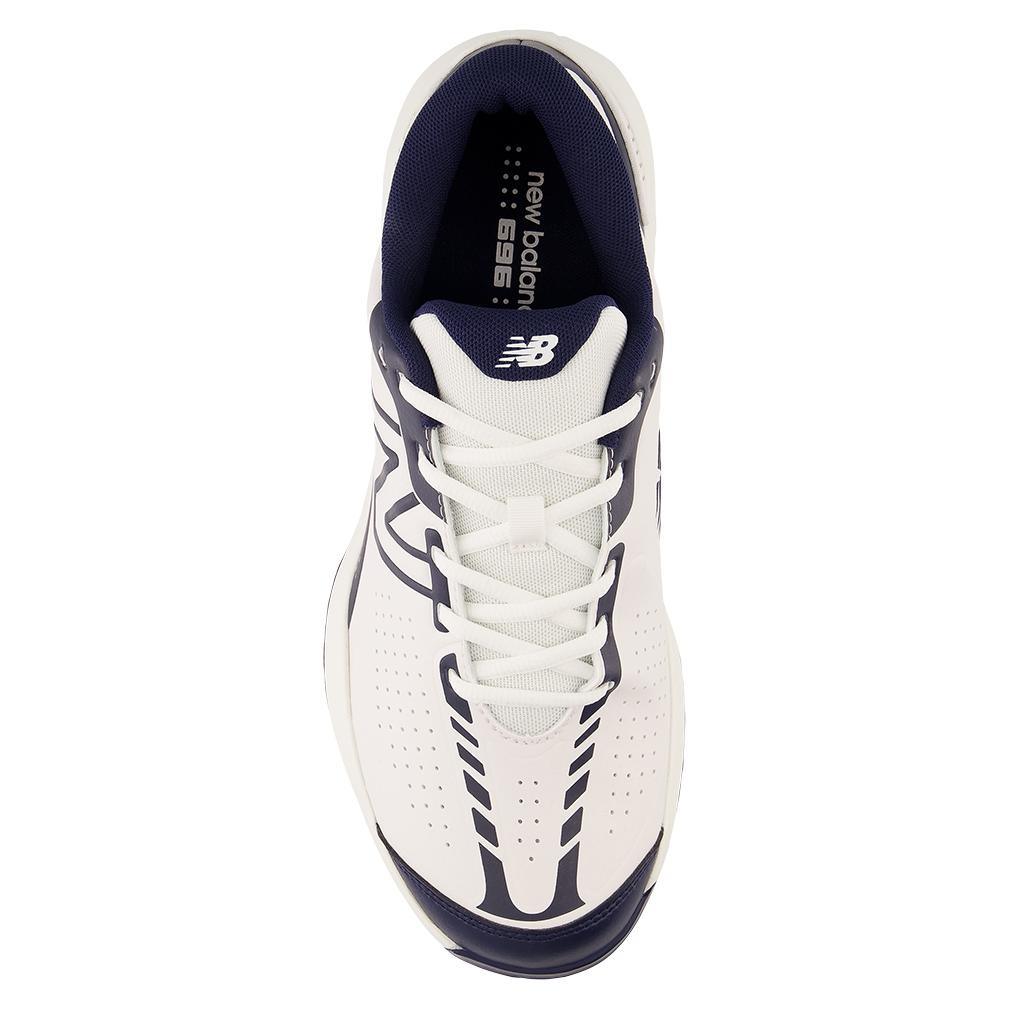 Men's 696v5 D Width Tennis Shoes White and Navy Shoes NEW BALANCE