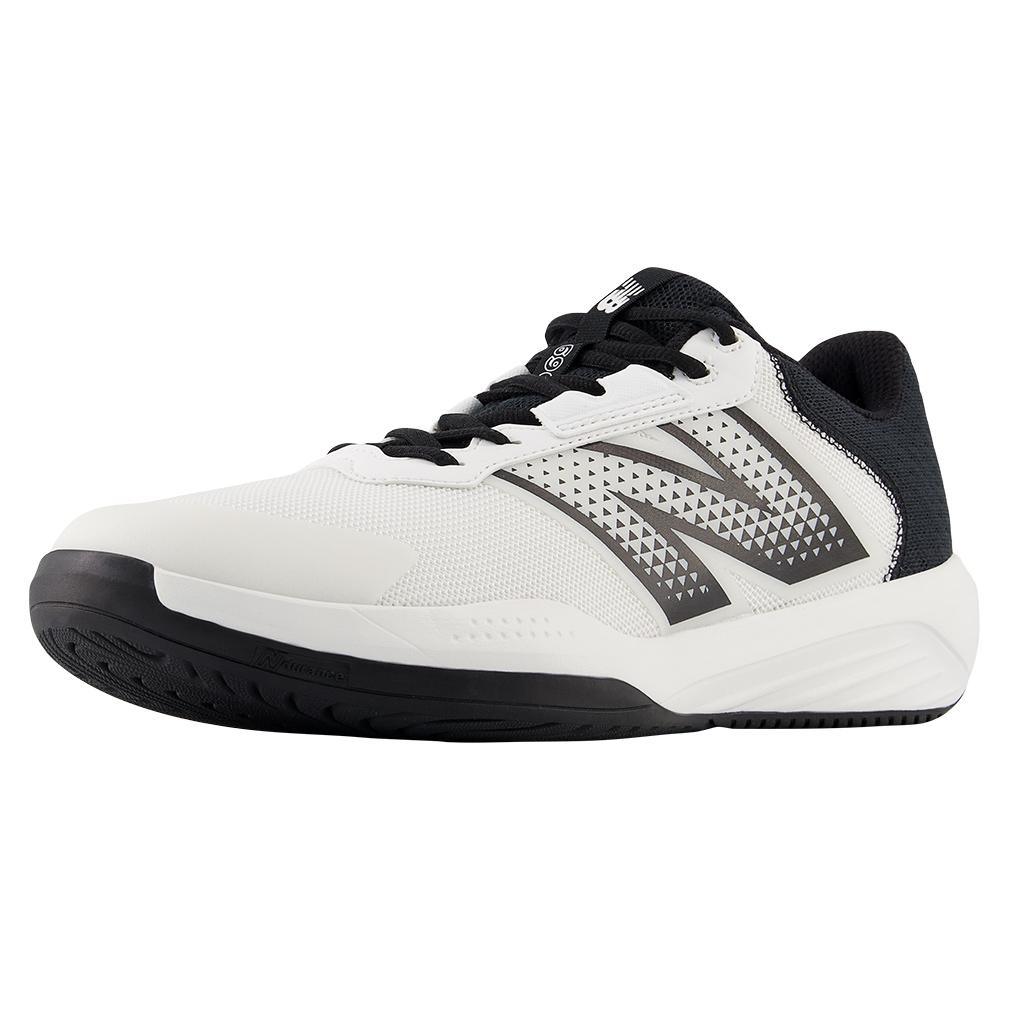 Men's 696v6 D Width Tennis Shoes White and Black Super Sale NEW BALANCE