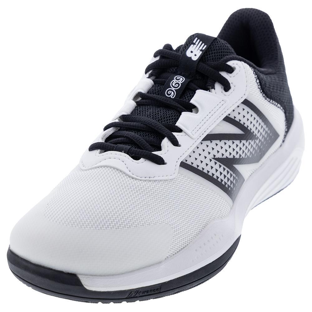 Men's 696v6 D Width Tennis Shoes White and Black Super Sale NEW BALANCE