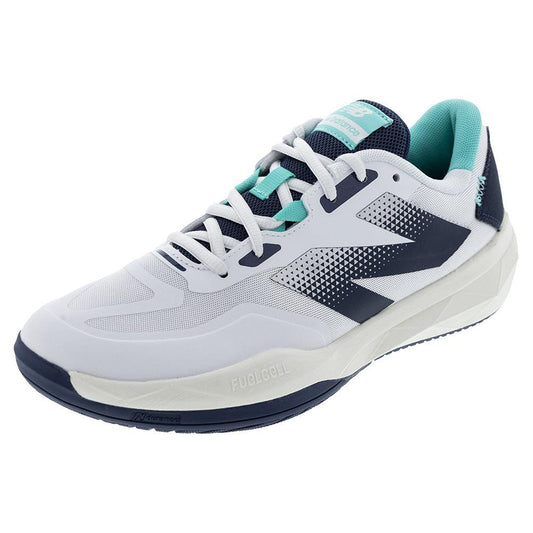 Men`s FuelCell 796v4 2E Width Tennis Shoes White and Navy NEW BALANCE White 8