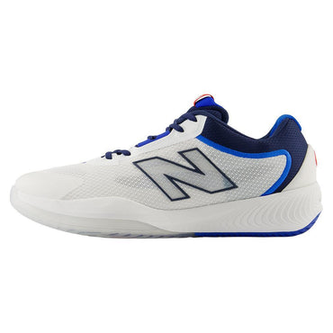 Men's FuelCell 996v6 D Width Pickleball Shoes White and Team Navy Top Tennis Shoes NEW BALANCE 7.5