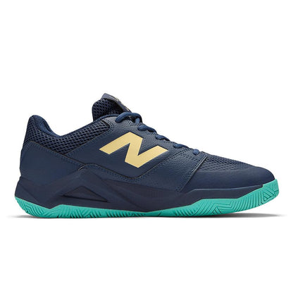 Men`s FuelCell Delray D Width Tennis Shoes Navy and Parchment NEW BALANCE