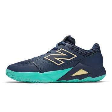 Men`s FuelCell Delray D Width Tennis Shoes Navy and Parchment NEW BALANCE
