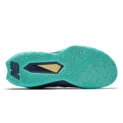 Men`s FuelCell Delray D Width Tennis Shoes Navy and Parchment NEW BALANCE