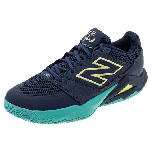 Men`s FuelCell Delray D Width Tennis Shoes Navy and Parchment NEW BALANCE 7 ROYAL