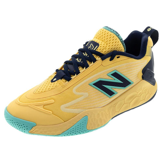 Men`s Fresh Foam X CT-Rally 2E Width Tennis Shoes Clementine and Navy NEW BALANCE Yellow 8