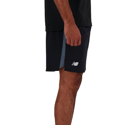 Men's Tournament Tennis Short Black Tournament Gear NEW BALANCE M