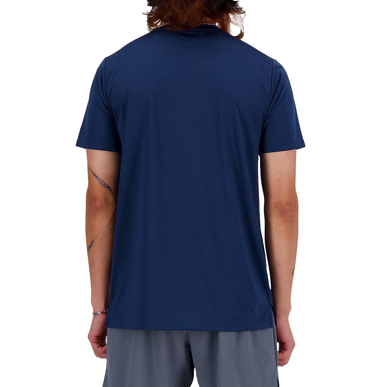 Men's SE Short Sleeve Tennis Top Navy Promotions NEW BALANCE M