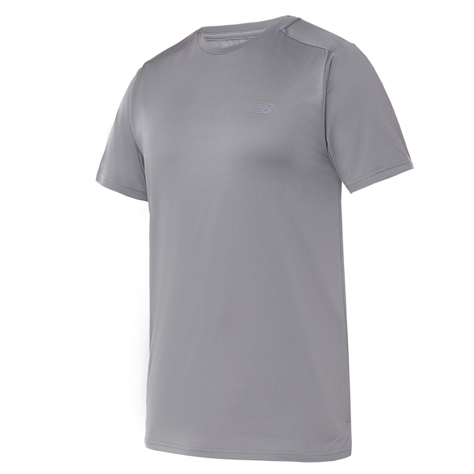 Men's SE Short Sleeve Tennis Top Slategray Promotions NEW BALANCE L