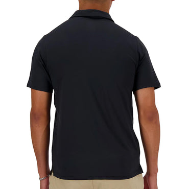 Men's Performance Tennis Polo Black Tournament Gear NEW BALANCE M