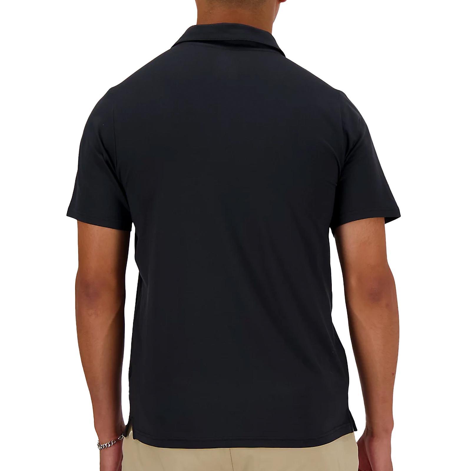 Men's Performance Tennis Polo Black Tournament Gear NEW BALANCE M