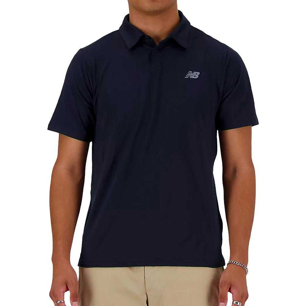 Men's Performance Tennis Polo Navy Tournament Gear NEW BALANCE M