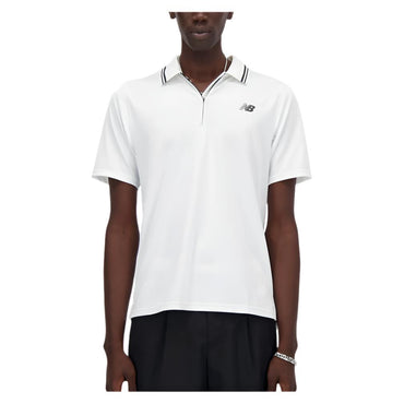 Men's Tournament Tennis Polo White Tournament Gear NEW BALANCE
