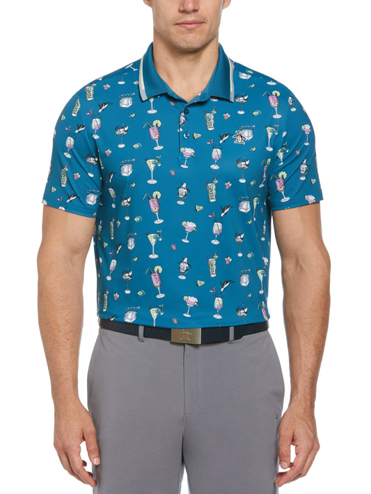 19th Hole Print Polo (Corsair) 