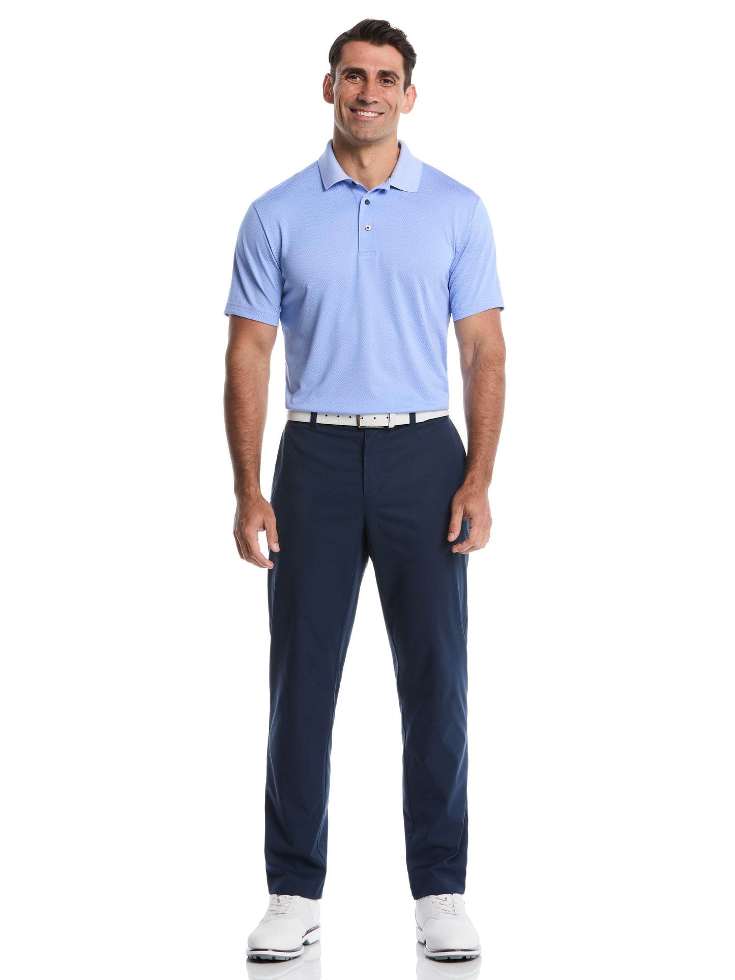 Men's 2 Tone Jacquard Polo