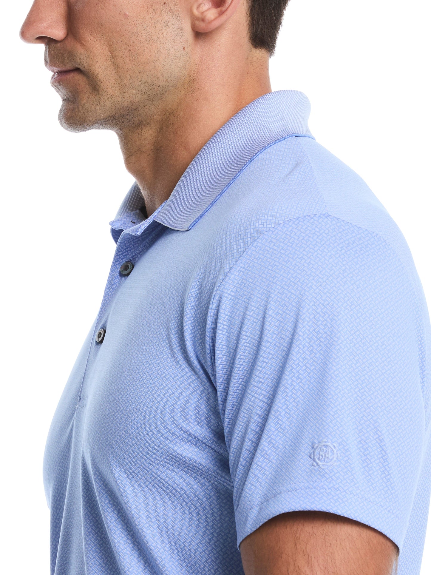 Men's 2 Tone Jacquard Polo