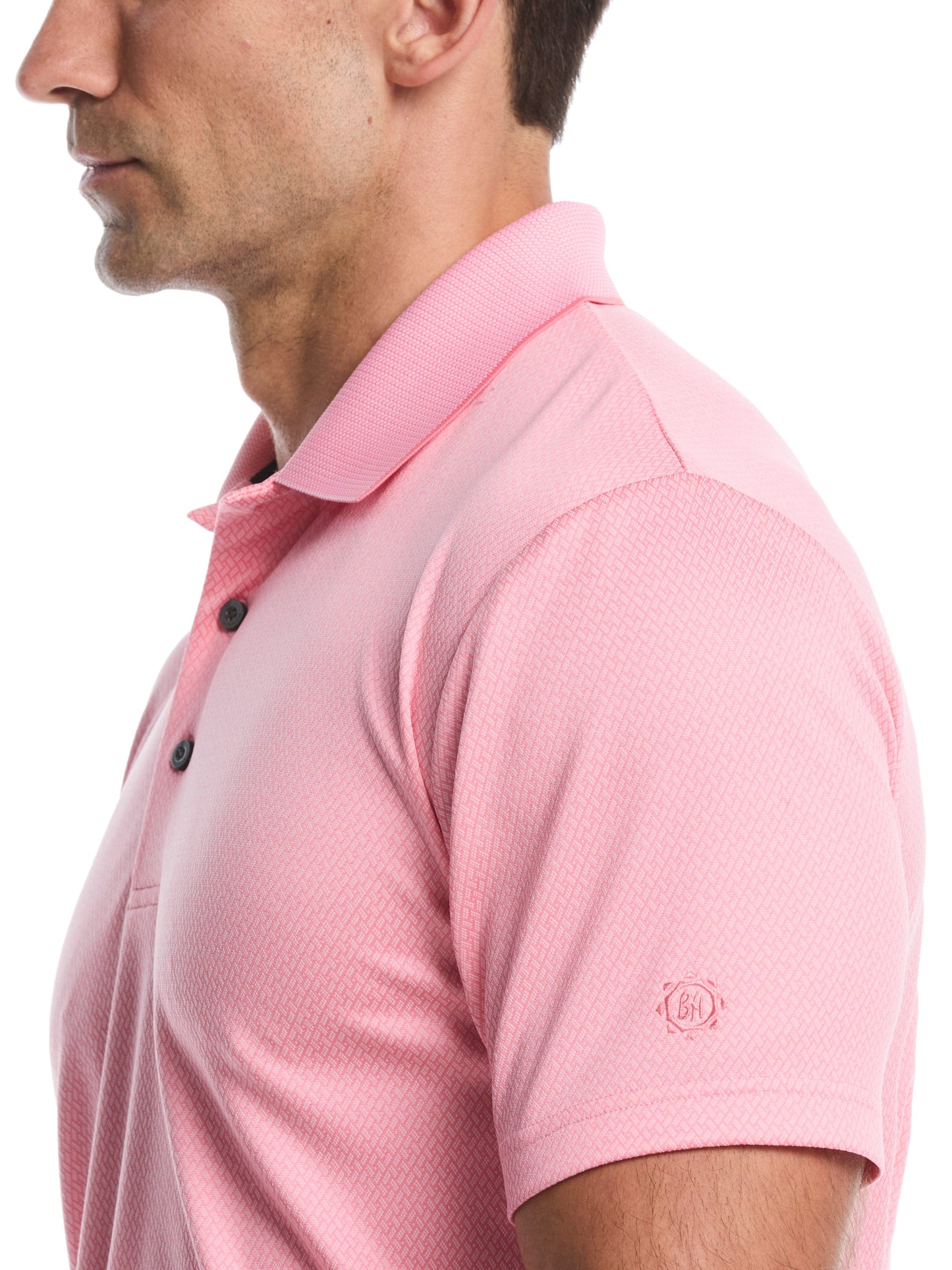 Men's 2 Tone Jacquard Polo