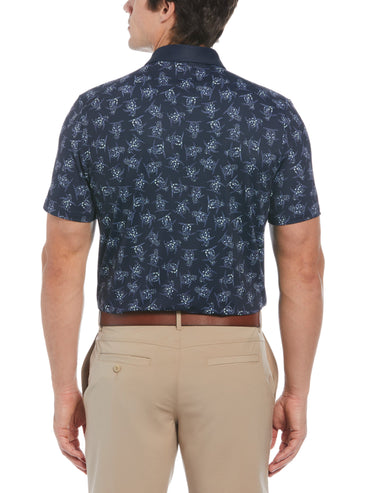 Men's 60s Floral Pete Print Short Sleeve Golf Polo Shirt