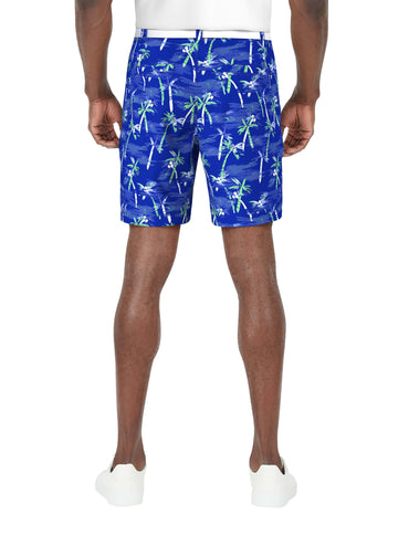 Men's 8" Watercolor Palm Trees Printed Short