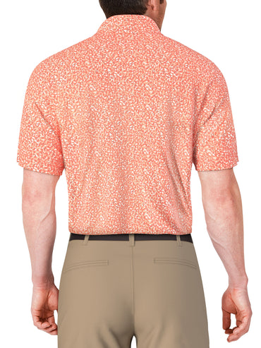 Men's Abstract Golf Flag Print Golf Polo