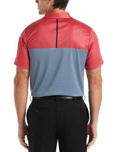 Men's AirFlux™ Color Block Golf Polo with Self Collar
