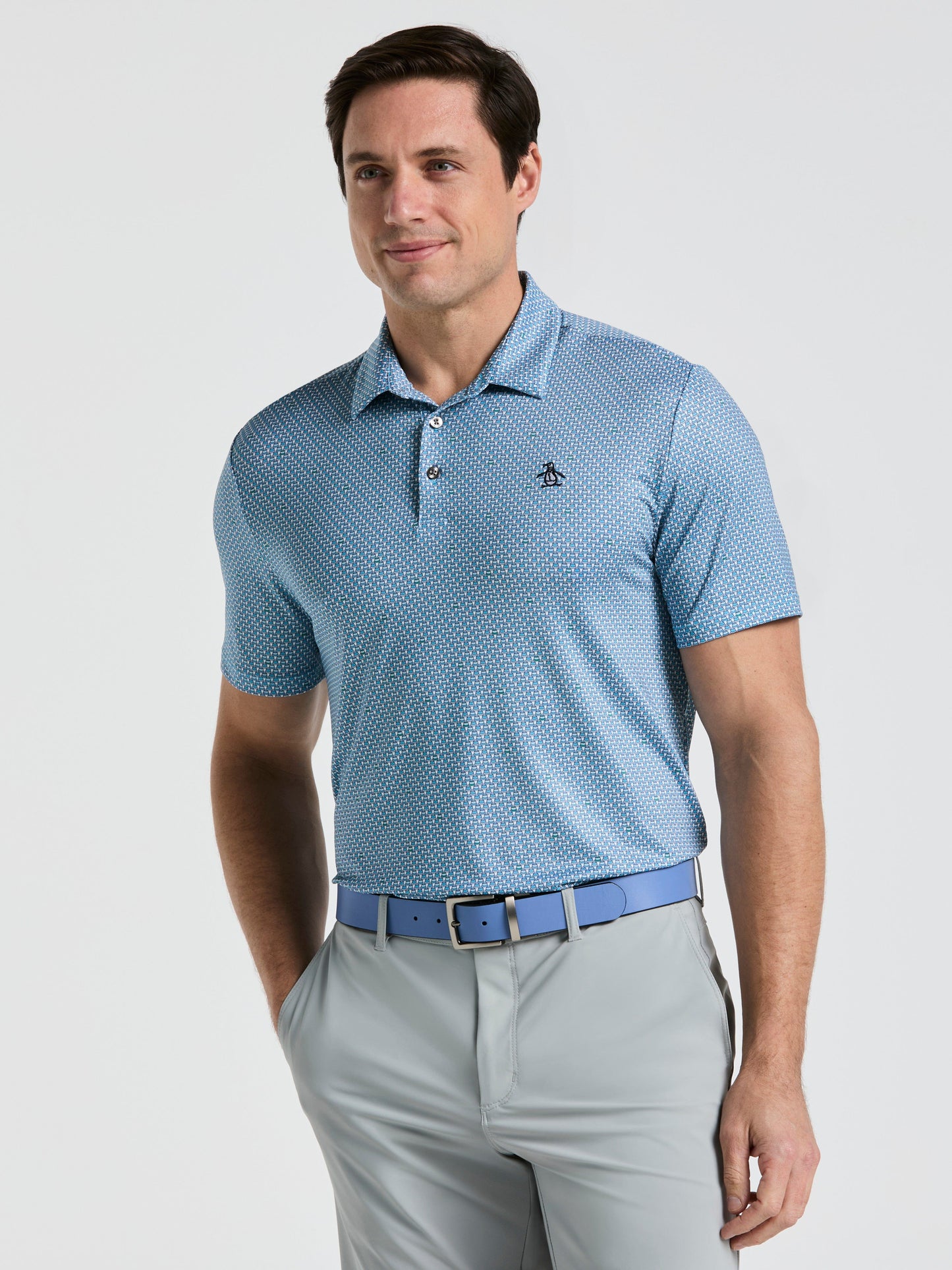 Men's All-Over Micro Bucket Hat Golf Polo
