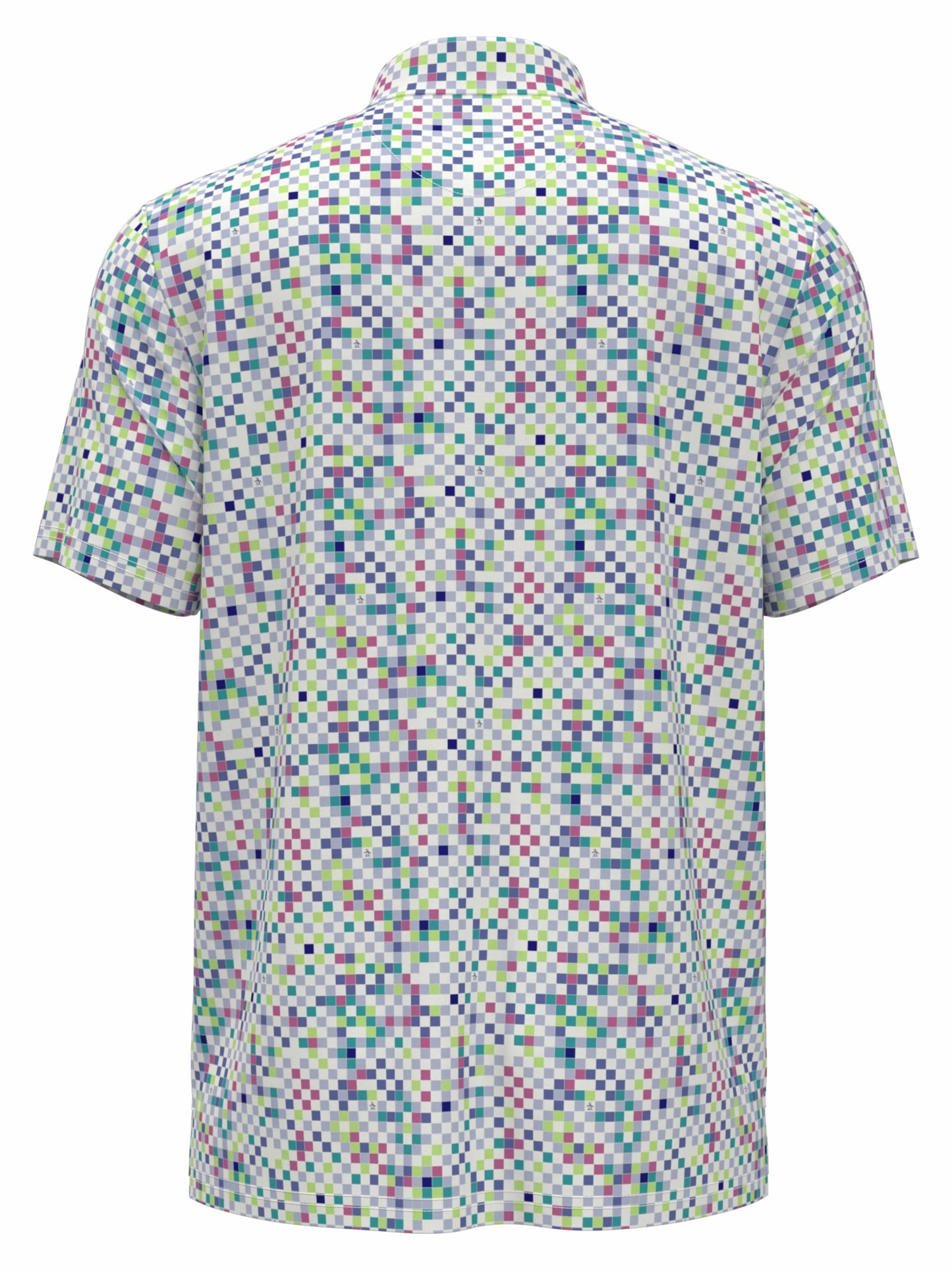 Men's All Over Original Check Print Golf Polo Shirt