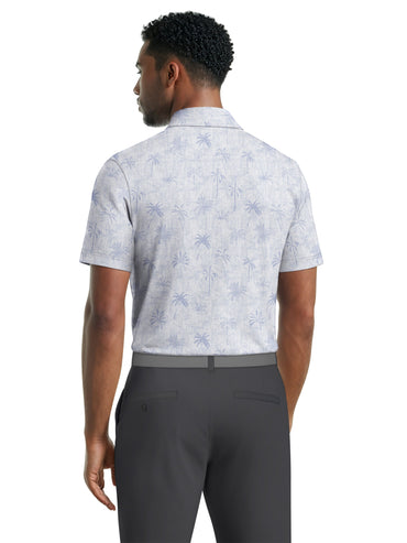 Men's All Over Texture Palm Trees Polo