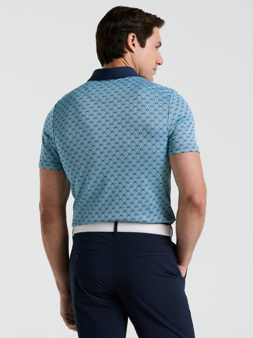 Men's Bohemian Print Jacquard Golf Polo